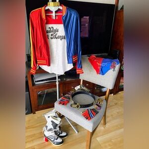 Bioworld Red and Blue Harley Quinn Costume Set